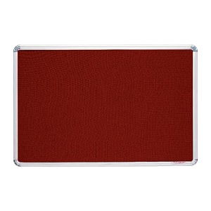 alkosign astra mini checks fabric notice board red 3 x 6 feet medium