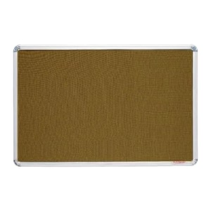 alkosign astra mini checks fabric notice board beige 4 x 6 feet large