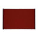 ALKOSIGN Astra Mini Checks Fabric Notice Board RED (4 x 5 Feet) Large