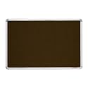 ALKOSIGN Astra Mini Checks Fabric Notice Board Brown (3 x 5 Feet) Medium