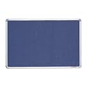ALKOSIGN Astra Mini Checks Fabric Notice Board Blue (3 x 6 Feet) Medium