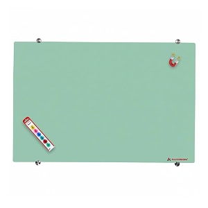 alkosign magnetic mint green glass board with 6 strong magnets -2 x 15ft