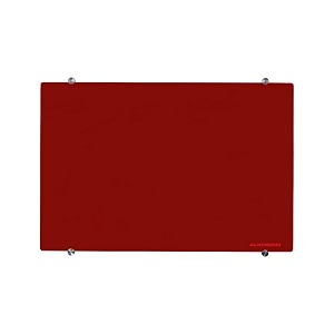 alkosign non-magnetic red glass board -4 x 3 ft