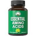 All 9 Essential Amino Acids Supplement. Capsules with 3X More Leucine