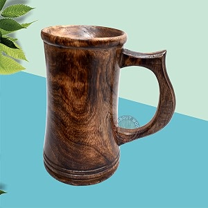 hand-crafted wooden drinking beer mug for home-barcafpubsparty 8 inch 850 ml mango wood