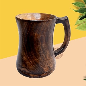 hand-crafted wooden drinking beer mug for home-barcafpubsparty 6 inch 500 ml mango wood