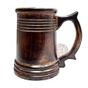 Wooden Drinking Beer Mug for Home-Bar/Café/Pubs/Party (6 Inch, 500 mL, Mango-Wood)