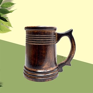 wooden drinking beer mug for home-barcafpubsparty 6 inch 500 ml mango-wood