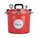 All American 1930 21.5qt Pressure Cooker/Canner (The 921), Tomato Red - Exclusive Metal-to-Metal Sealing System - Suitable for Gas, Electric, or Flat Top Stoves - Made in the USA