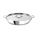 All-Clad D3 Stainless Steel 7 Qt Sunday Supper Pan with Lid Made in the USA The Original Bonded Professional Cookware, Family-Sized Braiser Pan, Induction Compatible, Oven Safe up to 600F