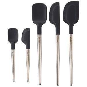 all clad k147s5 silicone tools 5-piece ultimate set stainless steel and black