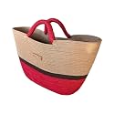 All the Cultures Fabricating India Handmade Small Dry grass Natural Cane Chic Dry Grass bag/handbag from Manipur/carry tote bag Sling Bags/Tote (Large, BG-9)
