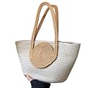 All the Cultures Fabricating India Handmade Small Dry grass Natural Cane Chic Dry Grass bag/handbag from Manipur/carry tote bag Sling Bags/Tote (Large, BG-15)