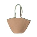 All the Cultures Fabricating India Handmade Small Dry grass Natural Cane Chic Dry Grass bag/handbag from Manipur/carry tote bag Sling Bags/Tote (Large, BG-14)