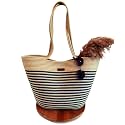 All the Cultures Fabricating India Handmade Small Dry grass Natural Cane Chic Dry Grass bag/handbag from Manipur/carry tote bag Sling Bags/Tote (Large, BG-16)