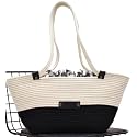 All the Cultures Fabricating India Handmade Small Dry grass Natural Cane Chic Dry Grass bag/handbag from Manipur/carry tote bag Sling Bags/Tote (Large, BLK-1)