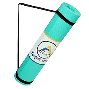 anti-skid yoga mat for gym workout and yoga exercise with carrying strap sweat absorbent eva yoga mat for sustainable 4 mm seagreen