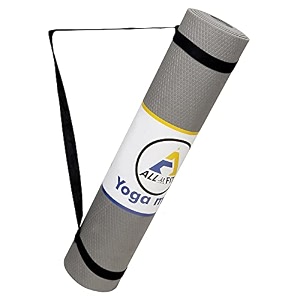 anti-skid yoga mat for gym workout and yoga exercise with carrying strap sweat absorbent eva yoga mat for sustainable 4 mm grey