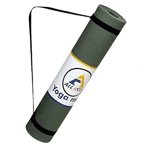 anti-skid yoga mat for gym workout and yoga exercise with carrying strap sweat absorbent eva yoga mat for sustainable 4 mm huntgreen