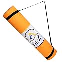 Anti-Skid Yoga Mat for Gym Workout and Yoga Exercise with Carrying Strap Sweat Absorbent EVA Yoga Mat for Sustainable (6 MM, Orange)