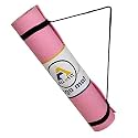 Anti-Skid Yoga Mat for Gym Workout and Yoga Exercise with Carrying Strap Sweat Absorbent EVA Yoga Mat for Sustainable (6 MM, Pink)