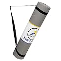 Anti-Skid Yoga Mat for Gym Workout and Yoga Exercise with Carrying Strap Sweat Absorbent EVA Yoga Mat for Sustainable (8 MM, Grey)