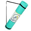 Anti-Skid Yoga Mat for Gym Workout and Yoga Exercise with Carrying Strap Sweat Absorbent EVA Yoga Mat for Sustainable (8 MM, Seagreen)