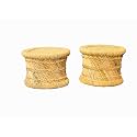 Cane Bamboo Stool/Muddha for Outdoor/Indoor/Furnishing/Color: Multicolor (Pack of 2)