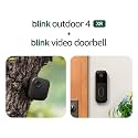 Blink Video Doorbell + Outdoor 4 XR – Wireless smart security cameras, two-year battery life, go up to 400 feet from your home with extended range. Sync Module XR included.