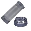 All in One 6 Inch PVC Kitchen Chimney Pipe 6ft Flexible Plastic Duct Hose Pipe (1.8 m) (6 Feet) FREE Cowl
