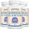 All-In-One Detox Binder Supplement 1500 MG - High Bioavailability, Liver Gut Detox Cleanse with Activated Charcoal, Zeolite &amp; Bentonite Clay for Toxins, Liver, Digestive, 270 Vegan Capsules