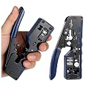 All-In-One RJ45 Pass Through Crimp Tool with Tool-Free Thumb Screw