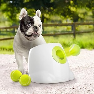 all for paws dog automatic ball launcher for small dogs dog tennis ball throwing machine 3 balls included
