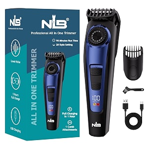all rounder 3 in 1 cordless professional body beard amp hair trimmer for men with led digital display usb type c-charging 120 min runtime