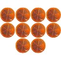 All Star Truck Parts Class A 3" Round Reflector Strong Stick-on - RED/AMBER for Trailers, Trucks, Automobiles, Mail Boxes, Boats, SUV's, RV's, Industrial Applications (10x Amber)