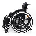 All Terrain Sports Wheelchair for Adult, Folding Transport Wheelchairs for Indoor/Outdoor,Self-propelled Aluminum Foldable Manual Chair with Anti-Tipper(38cm/15in)