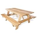 All Things Cedar Picnic Table, Attached Benches, Natural, 6 Ft