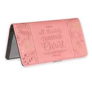 all things through him checkbook cover - philippians 412