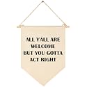 All Y'all are Welcome-Pennant Wall Decor Gift for Baby Boys Girls Kids-Canvas Hanging Pennant Banner Wall Decor Gift for Nursery Classroom Baby Room Playroom Homeschool Reading Room Bedroom