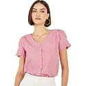 ALL YOURS Multicolor Printed Crepe Shirt Style Tops for Women|Tops for Women| Women Tops|Women Tops Western Latest| Crop Tops for Women Tops for Women|Tops for Girls|Crop Tops