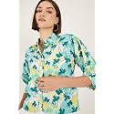 ALL YOURS Women Women39s Blue Boxy Floral
