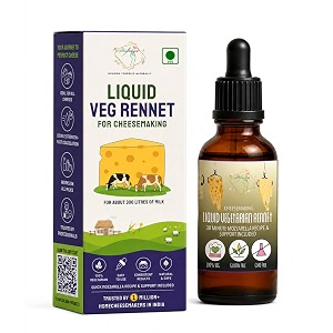 alla39s posh flavor vegetarian liquid rennet for cheesemaking  makes mozzarella burrata cream cheese all cheeses 30 ml glass dropper bottle  3 drops per litre milk  lab tested  non-gmo 1 bottle
