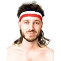 ALLAURA Mullet Headband Wig | 80s Wig Men Mullet Wig Men — One Size (Headband Included) (Two Tone)
