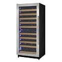 Allavino 119 Bottle 55" Tall Dual Zone Left Hinge Stainless Steel Wine Refrigerator
