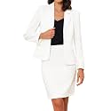 Allegra K Women 2 Piece Skirt Set Suit Business Blazer and Pencil Skirt