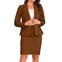 Allegra K Women 2 Piece Skirt Set Suit Business Blazer and Pencil Skirt