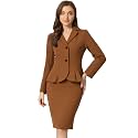 Allegra K Women 2 Piece Suit Skirt Sets Business Casual Outfits