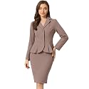 Allegra K Women 2 Piece Suit Skirt Sets Business Casual Outfits