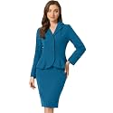 Allegra K Women 2 Piece Suit Skirt Sets Business Casual Outfits