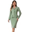 Allegra K Women 2 Piece Suit Skirt Sets Business Casual Outfits